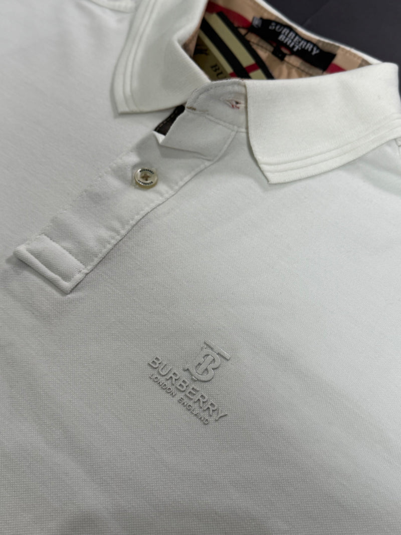 Camisa Polo Importada - Burberry (Branco)