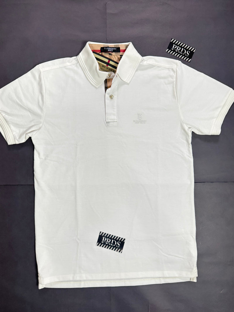 Camisa Polo Importada - Burberry (Branco)