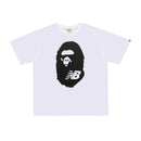 Camiseta Importada - Camiseta BAPE x New Balance Ape Head Marfil