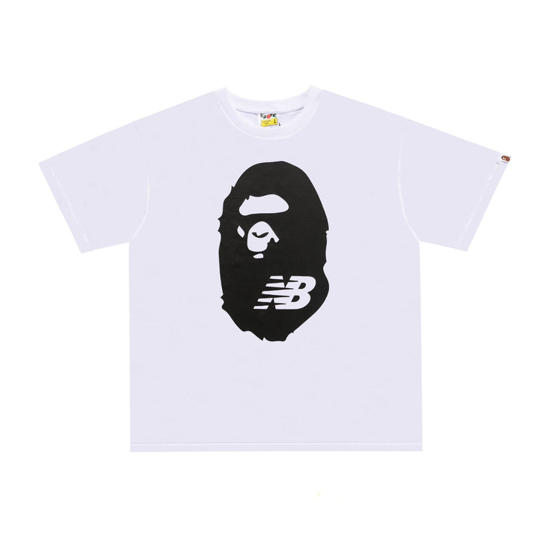 Camiseta Importada - Camiseta BAPE x New Balance Ape Head Marfil