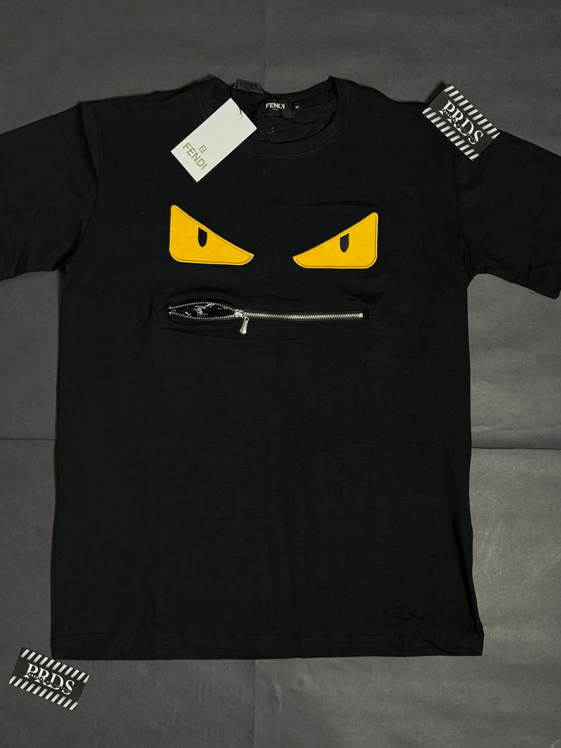 Camiseta Italiana Malha Fria - Fendi - Logo bordado em alto relevo