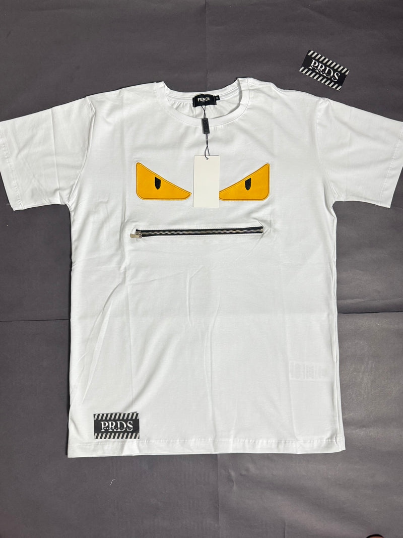 Camiseta Italiana Malha Fria - Fendi - Logo bordado em alto relevo