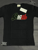 Camiseta Italiana Malha Fria - Gucci Italian - logo em alto relevo Camurça